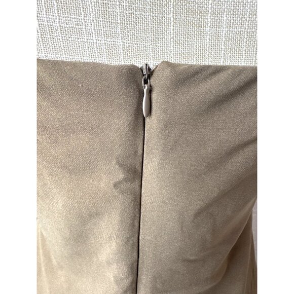 Zara Khaki Strapless Dress XXL Soft Fabric Elegant & Comfortable - Picture 5 of 11